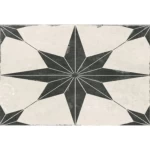 Laser cut porcelain tile, size 30 x 30 cm, black color