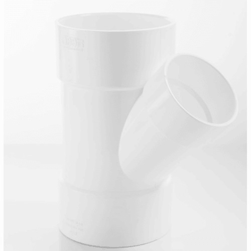 قسام نقاص °45 UPVC مقاس 6×4 انش لون أبيض | AGM