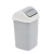 HDPE Plastic Waste Bin with Swivel Square Lid, Large Size, Gray Color, Model SEZ1V