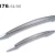 Bar Handle, Zinc, Size 64mm, Chrome with matte chrome part in the middle finish