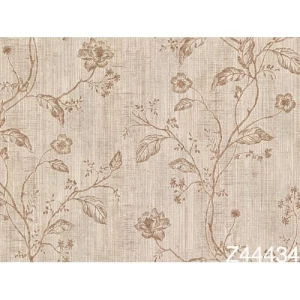 Italian Wallpaper Floral Design 10m x 1.06m Beige, Model 44434 | Balbaid Decor Company