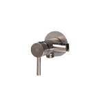 Copper Bidet Mixer with Holder, Matt Nickel Color, Pressure 15 Bar, Dimensions Ø7×16.5 cm