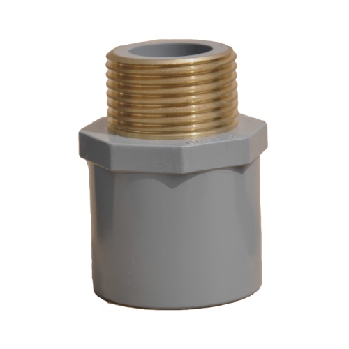 CPVC Schedule 80 Male Adapter ½x½ inch Light Gray with Brass Nib | Al-Rajhi Pipes