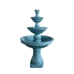 Multi-tier fiber fountain, blue color, dimensions 150x80 cm.