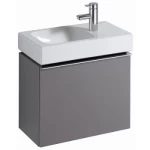 خزانة حمام خشبية تثبيت جداري، لون رمادي، مقاس 52 سم