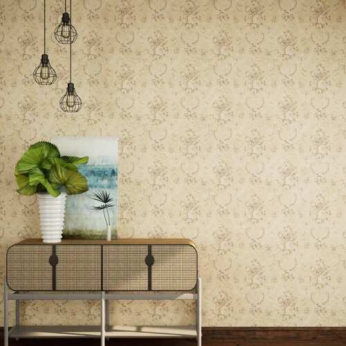 Floral Wall Covering Brown Length 10 m Width 50 cm | 5004-GEN
