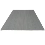 PVC wood replacement, size 60 x 290 cm, rectangular shape, plain color, light gray, white striped