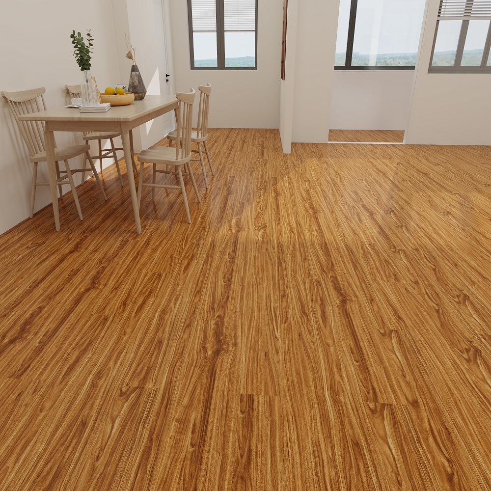 SPC Wooden Floor Vinyl Tiles Waterproof Brown Color Model 1085 | 