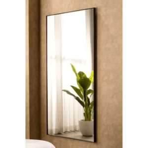 مرايا جدار مقاس 160×80×4 سم، لون أسود، تصميم أنجل | شركة ابيات