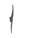 إكسسوارات جداريه فايبر، ابعاد 249×12×4.5 سم، لون أبيض