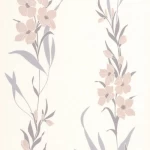 British Floral Wallpaper Size 10m x 0.53m, Off White Color, Model 32438