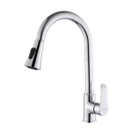 Modern Pull Out Kitchen Mixer, Length 60 cm, Shiny Chrome Color