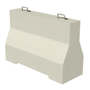 Gray Reinforced Concrete Barriers 100x85x50 cm, Two Hooks, Single Forklift Opening | Matkel Store