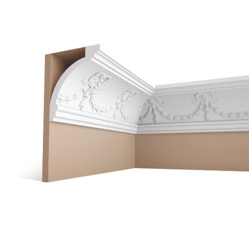 PU Foam Ceiling Decorative Cornices 244x12x15 cm, White | Zakharef Company