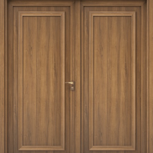 Double Entrance Premium Wooden Door 220 × 235 cm, Brown Color | EX07