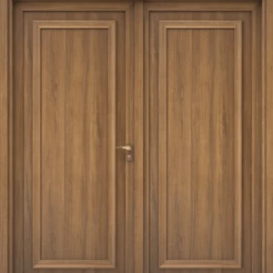 Double Entrance Premium Wooden Door 220 × 235 cm, Brown Color | EX07