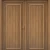 Double Entrance Premium Wooden Door, Brown Color, Size 220 × 235 cm, Model EX07