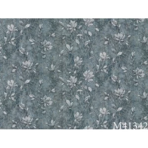 Floral Wall Covering 10m x 1.06m Dark Gray Color, Model 41342 | Balbaid Decor Company