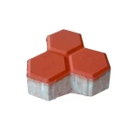 بلاط رصيف انترلوك دلتا سمك 6 سم مقاس 8.7×17.7 سم لون احمر غامق | شركة ارتك