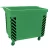 حاوية نفايات حديد   مقاس 2000×1060×1240 مم سعة 2 ياردة مكعبة سمك 2 مم لون  اخضر