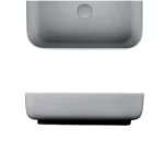 Ceramic Over Counter Wash Basin Surface Rectangular Shape 51×40×14 cm, Matte White