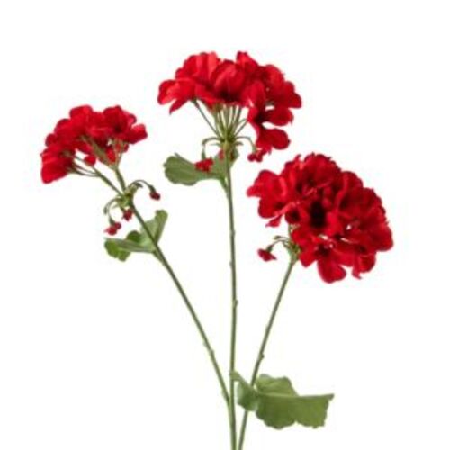 Artificial Pelargonium Flowers Height 58 cm, Red Color | 