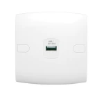 فيش شاحن USB مفرد 2.1 أمبير الفنار موديل ألف كلاسيك المقاس  7x7 اللون الأبيض