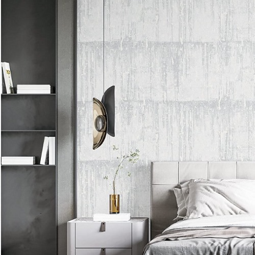 Vinyl Wallpaper Patterned Design 15.6m × 100 cm Gray | Luxury line