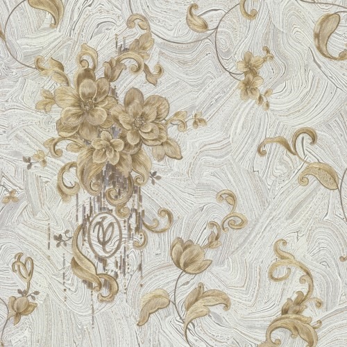 Italian Patterned Wallpaper 10m×1.06m Light Gray, Model 84006 | Balbaid Decor Company
