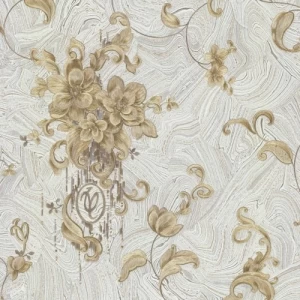 Italian Patterned Wallpaper 10m×1.06m Light Gray, Model 84006 | Balbaid Decor Company