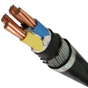 كبيل كهرباء 4 خطوط 95 ملم2 0.6/1 ك.ف مدرع SWA، نحاس مجدول، عزل XLPE، طول 500 متر | بحرة للكابلات