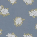 Spanish Wallpaper Dark Blue Color Floral Design, Size 10mx0.53m, Model 4002-5