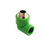 كوع  بلاستيك PPR  بسن خارجي مقاس 25x3/4 ملم قطر خارجي 34 ملم لون اخضر  |  مصنع القبلان