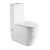 Floor Mounted Ceramic Toilet, Size 30 cm , Round, White, Cover UF 