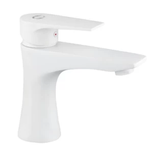 Washbasin Tap Height 17 cm x Depth 17 cm, White Color | Algafary Sanitary ware