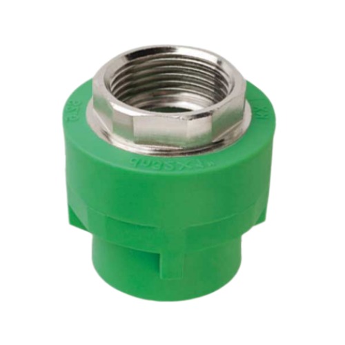 PPR Adapters with Female Thread Size 50 mm × 1 1/2 inch, Green | Al-Jawdah Industrial Complex