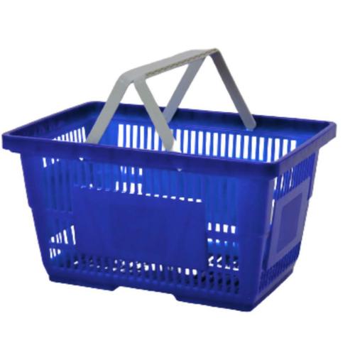 سلة تسوق بلاستيك HDPE مقاس 48×32×26 سم لون أزرق موديل Q0PXL | مصنع الفريدي للصناعات البلاستيكية