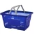  سلة تسوق بلاستيك HDPE، مقاس 48×32×26 سم، لون أزرق، موديل  Q0PXL                