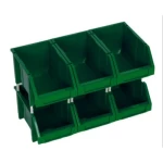 Polyethylene Plastic Storage Bin, 10kg Storage Capacity, Dimensions 24x15x13 cm, Green Color, Model 53FWL