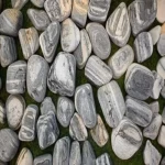 Turkish Purple Wave Decorative Stone, Weight 10 kg, Gray Striped Color, Size 5-8 cm