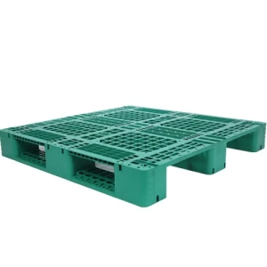 HDPE Plastic Pallet 110x110x15 cm, Green Color, Model 6434J | AL-FURIDI FACTORY FOR PLASTIC INDUSTRIES