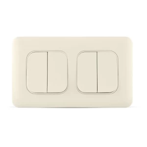 10A Electrical Light Switch 4 Gang 2 Way, Beige, 7x14cm, 250V | Spectra