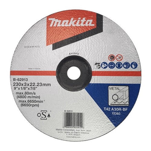 Depressed Center Cutting Disc 22.23 x 3 x 230 mm, Model B-62913 | Makita | ARAB PROS COMPANY