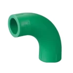 كوع PPR طويل زاوية °90 مقاس 25 مم، ضغط 25 بار، لون اخضر | عسك
