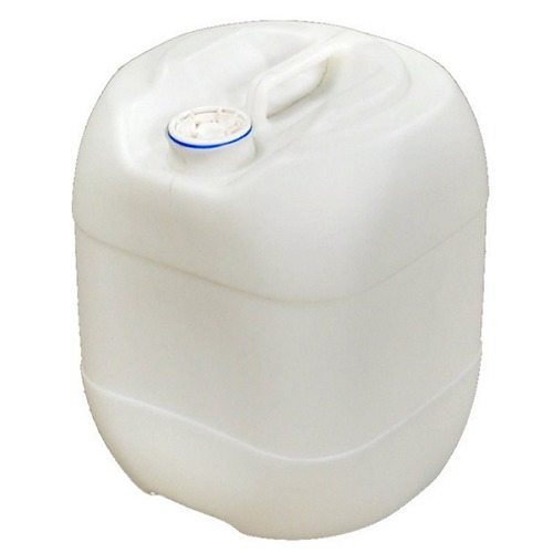 White HDPE Plastic Jerry Can 25 Liter, 428.5mm Height | saudi factory for drums co. (srco)