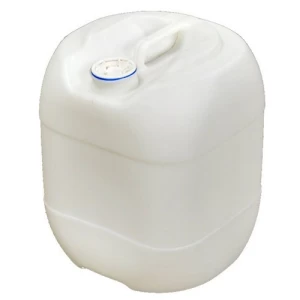 White HDPE Plastic Jerry Can 25 Liter, 428.5mm Height | saudi factory for drums co. (srco)