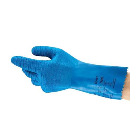 Chemical Protection Gloves 320 mm Length, Size 9 Large, Blue Color | Reda Safe