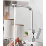 Modern Square Kitchen Washbasin Mixer 31cm, Chrome