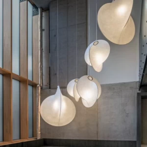 Lumina Sel Fabric Pendant Light Height 60 cm Diameter 40 cm 2 m Wire | Matkel Store