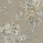 Italian wallpaper floral design 10m x 1.06m, dark beige, model 82863